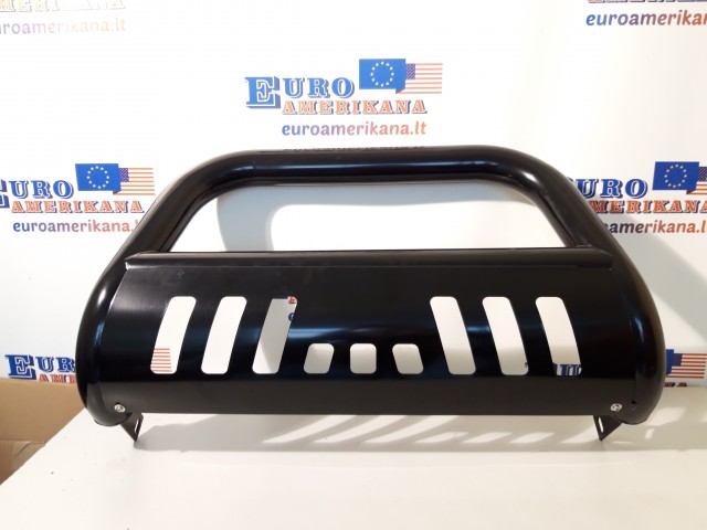 Black Hd Bull Bar Brush Push Bumper Grille Grill Guard